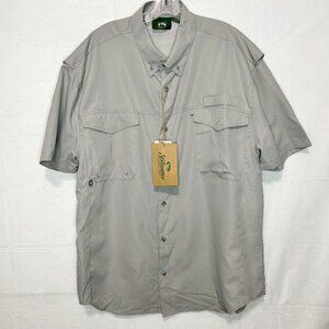 Stillwater Supply Co. Button-Down Vented Fishing Shirt Gray Sz L NEW NWT